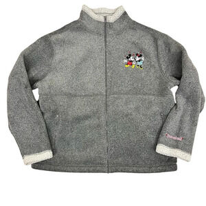 Vintage Disney Mickey and Minnie Hearts Fleece Jacket - Size XL